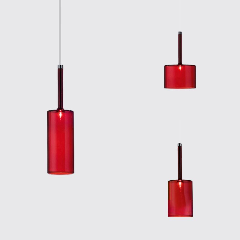 Valentina Minimalist Modern Glass LED Pendant Light, 3 Style - Lamp Copper