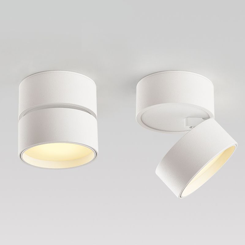 Arisha Flush Mount Ceiling Light Cylindrical Modern, Metal, Black/White, Hallway - Lamp Copper
