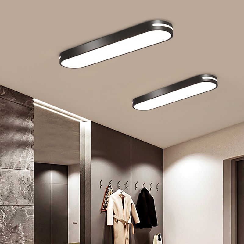 Arisha Oval Flush Mount LED Ceiling Light, Black/White/Grey/Gold - Lamp Copper