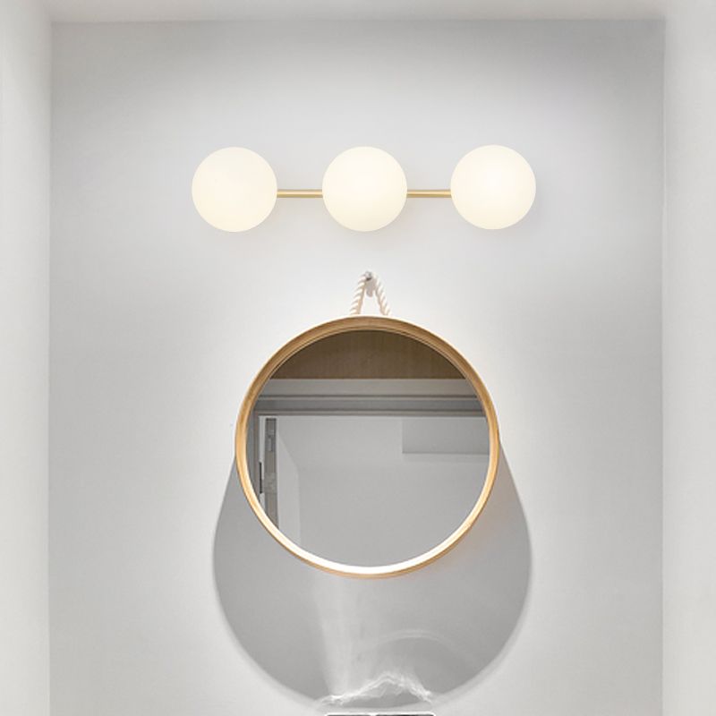 Valentina Modern Dome Metal Bathroom & Vanity Wall Lamps, Multicolor - Lamp Copper