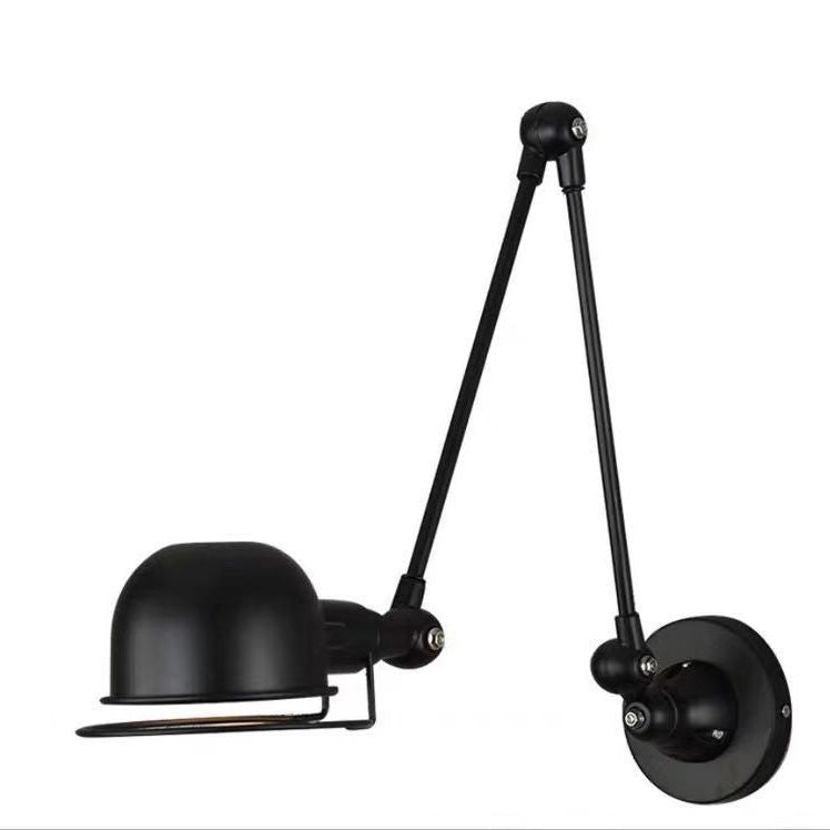Epoch Wall Lamp Dome Modern, Metal Arm Adjustable, Black/White, Bedroom - Lamp Copper