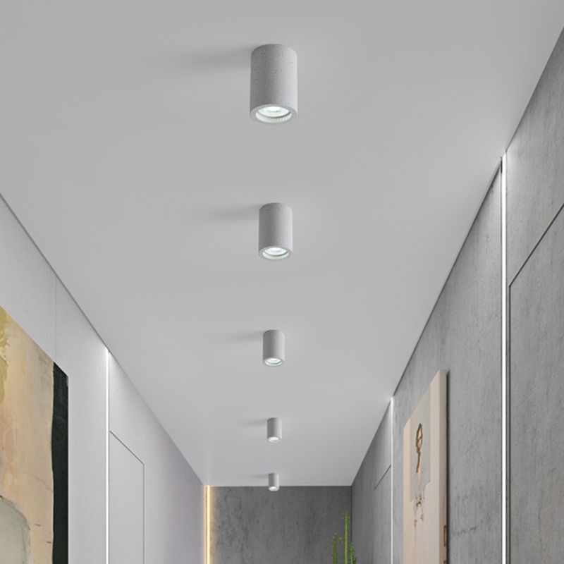 Aria Modern Cylinder LED Flush Mount Ceiling Light, Living Room - Lamp Copper