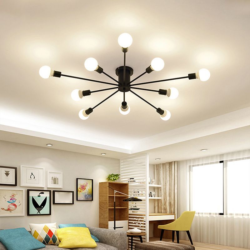 Valentina Modern Globe Bubble Flush Mount Ceiling Light - Lamp Copper