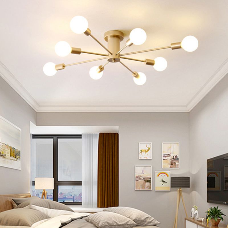 Valentina Modern Globe Bubble Flush Mount Ceiling Light - Lamp Copper