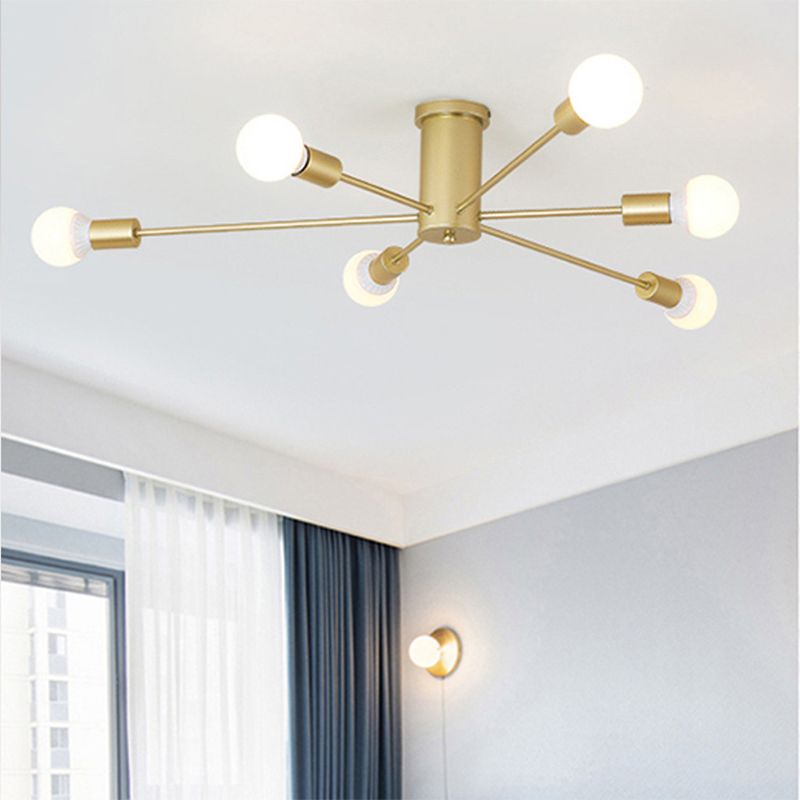 Valentina Modern Globe Bubble Flush Mount Ceiling Light - Lamp Copper