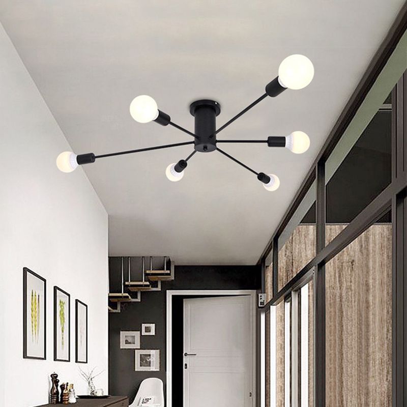 Valentina Modern Globe Bubble Flush Mount Ceiling Light - Lamp Copper