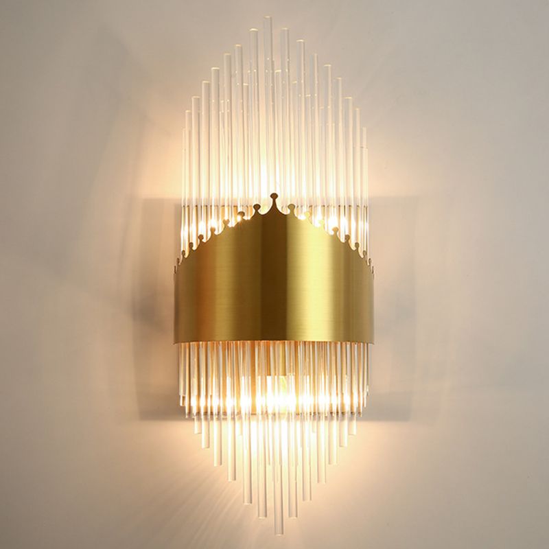 Kristy Luxury Gold Crystal Bedroom Bedside Wall Lamp - Lamp Copper