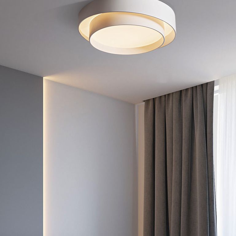 Arux Nordic Art Deco Circular Flush Mount Ceiling Light - Lamp Copper