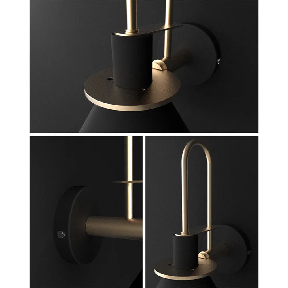 Valentina Vintage Horn Shape Metal Wall Lamp, Living room/Bedroom/Bathroom - Lamp Copper