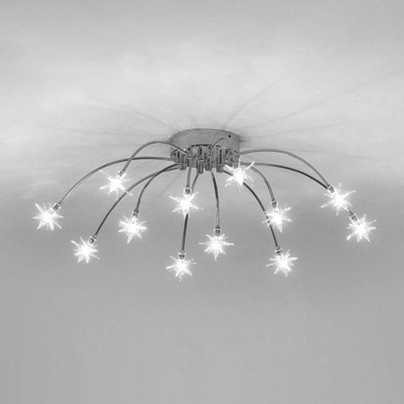 Arisha Art Deco Starry Flush Mount Ceiling Light - Lamp Copper