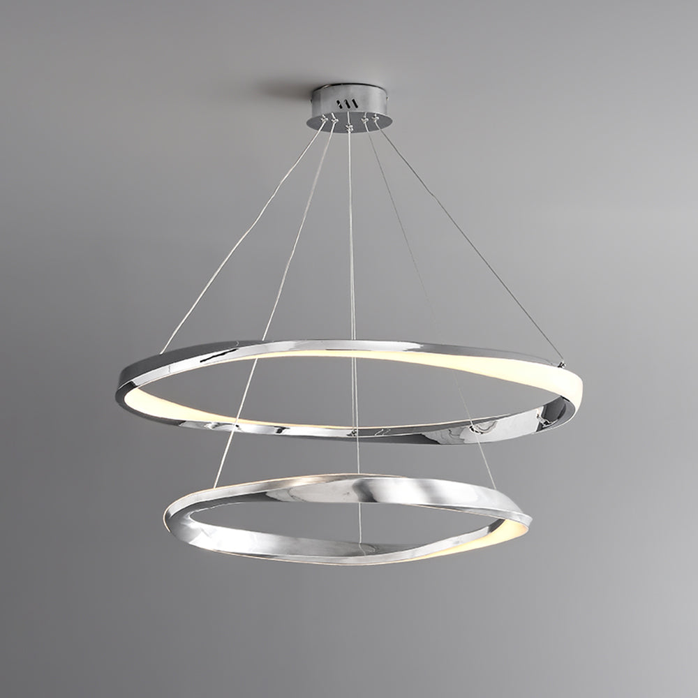 Arisha Minimalist Ring Spiral Shape Pendant Light,Gold - Lamp Copper