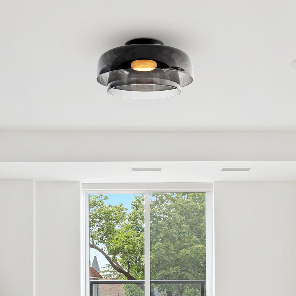 Aria Modern Simple Creative Glass Flush Mount Ceiling Light - Lamp Copper