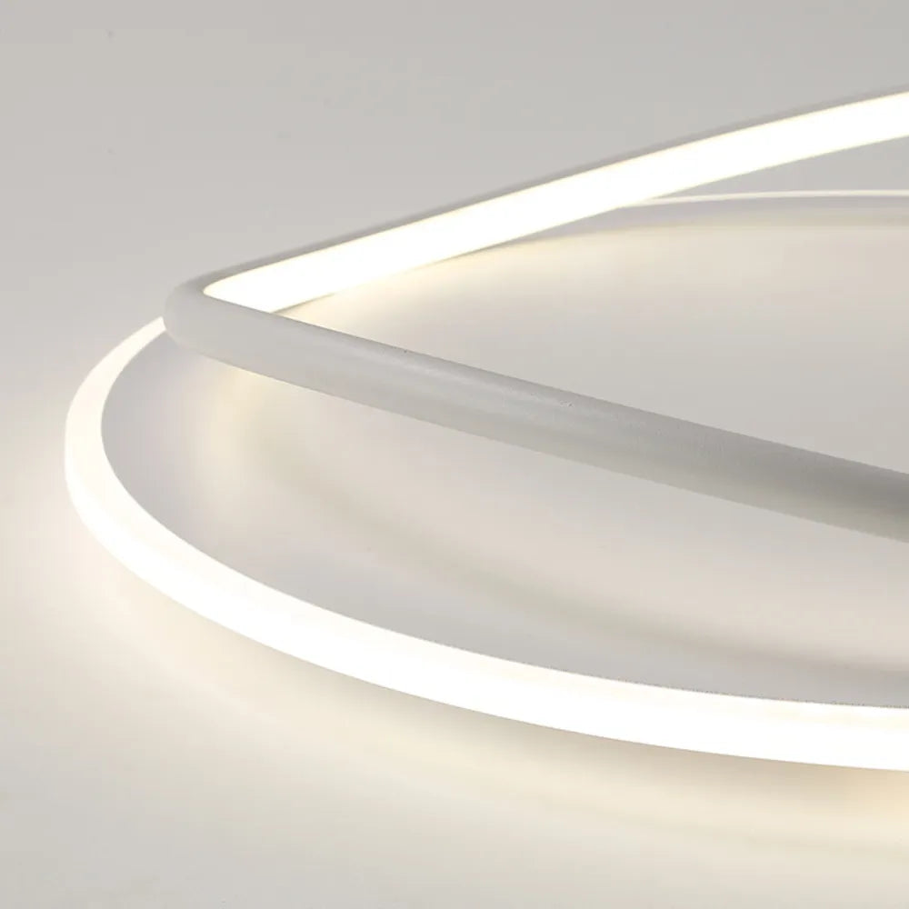 Arisha Minimalist Ring Modernom Flush Mount Ceiling Light - Lamp Copper