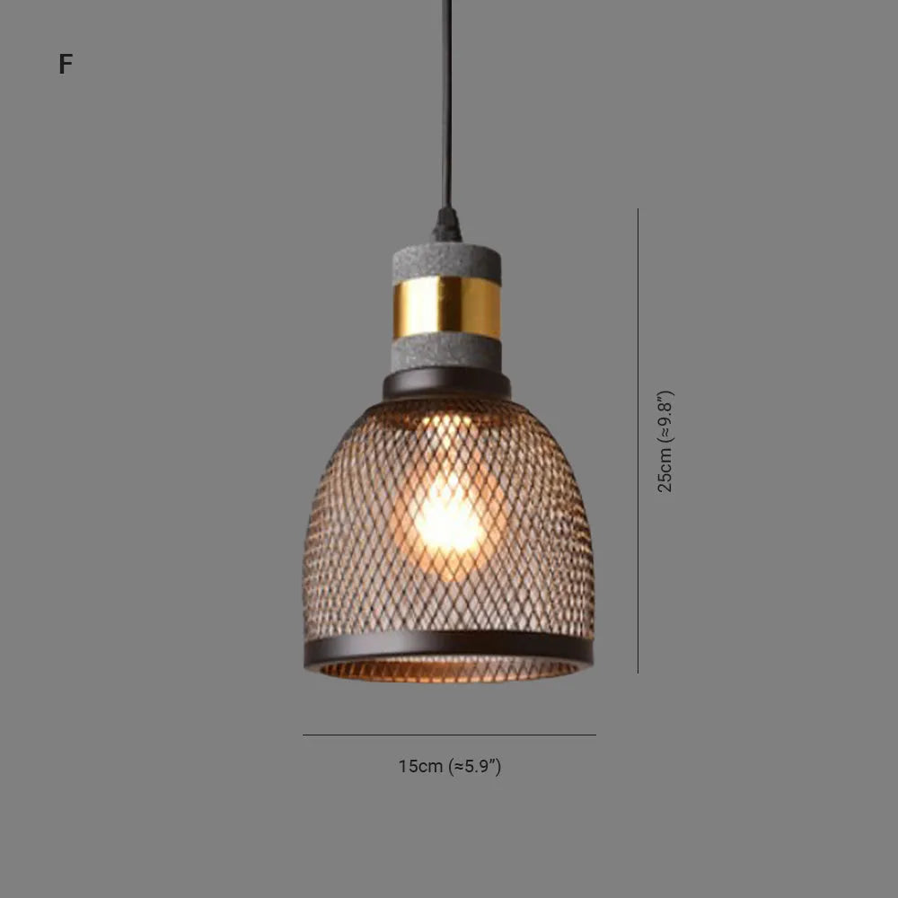 Xenith Industrial Cylindrical Pendant Light, Cement/Metal - Lamp Copper