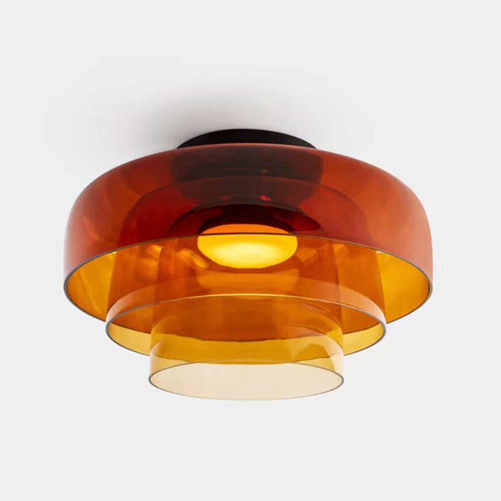 Aria Modern Simple Creative Glass Flush Mount Ceiling Light - Lamp Copper