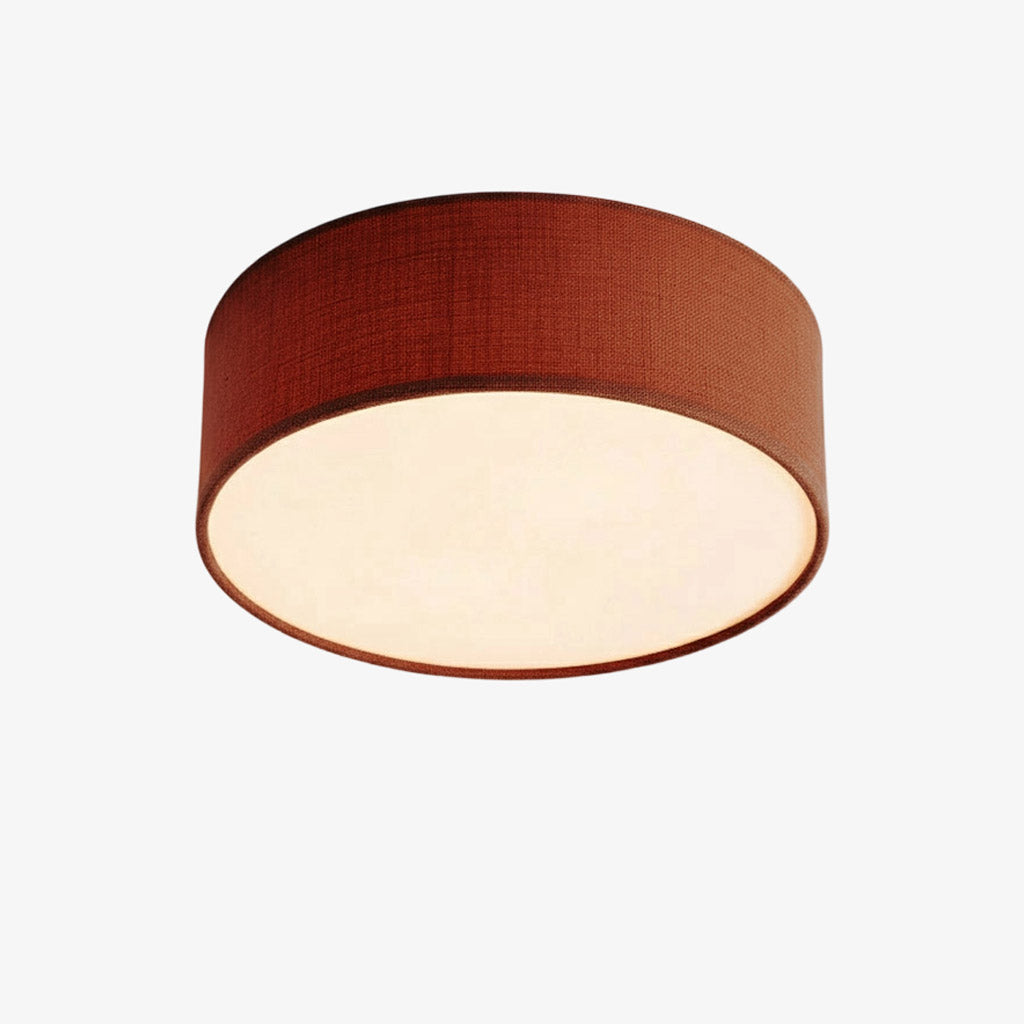 Linen Drum Ceiling Light Modern Bedroom