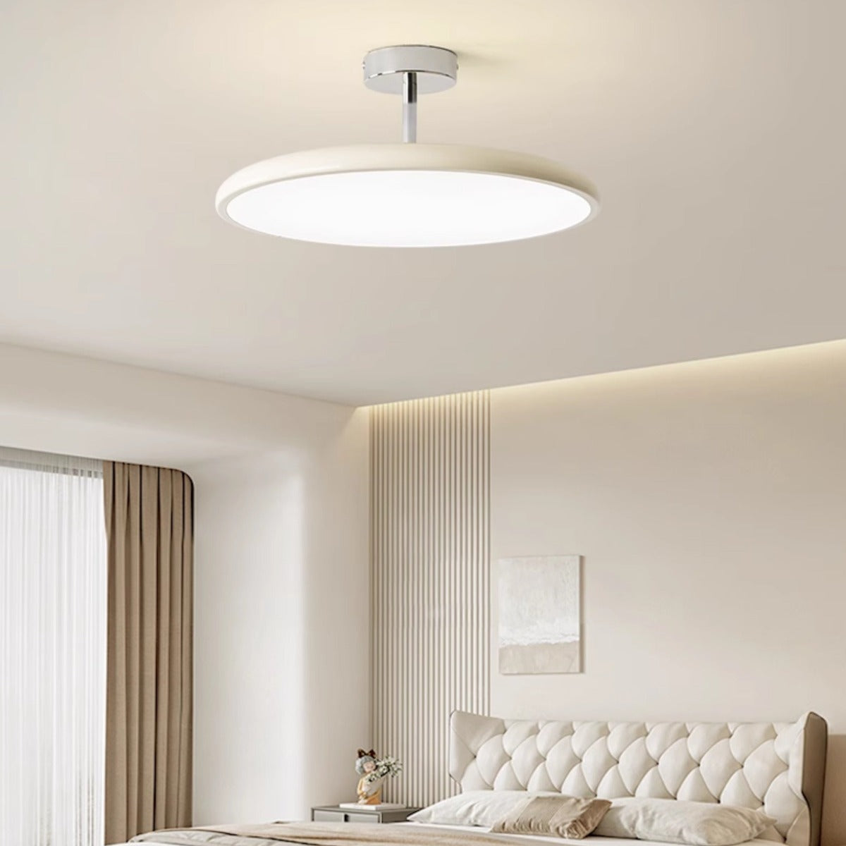 Valentina Vintage Flush Mount Ceiling Light Metal Red/White/Green LED Bedroom - Lamp Copper