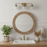 Haze 3-Light Ribbed Glass Wall Sconce