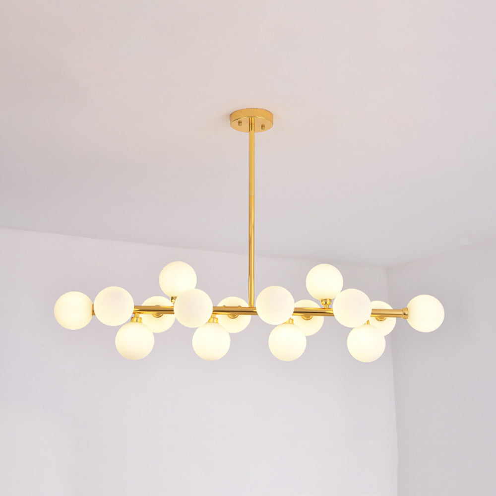 Valentina Bass Glass Bubble Golden Chandelier - Lamp Copper