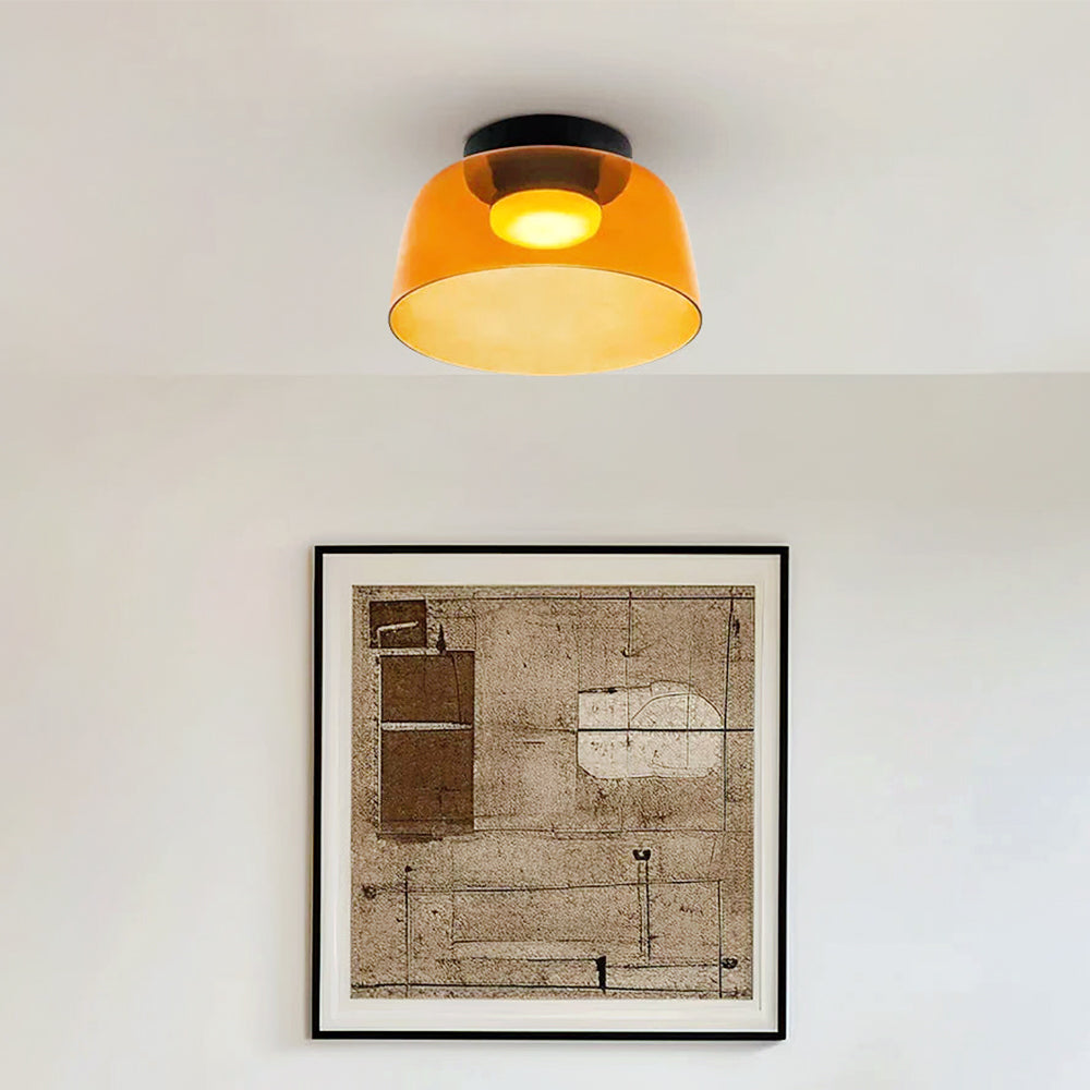 Aria Modern Simple Creative Glass Flush Mount Ceiling Light - Lamp Copper