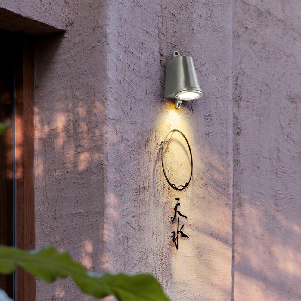 Ray Industrial Metal Bell Shaped Indoor Wall Lamp, Black/Grey/Coppery/Aluminum - Lamp Copper
