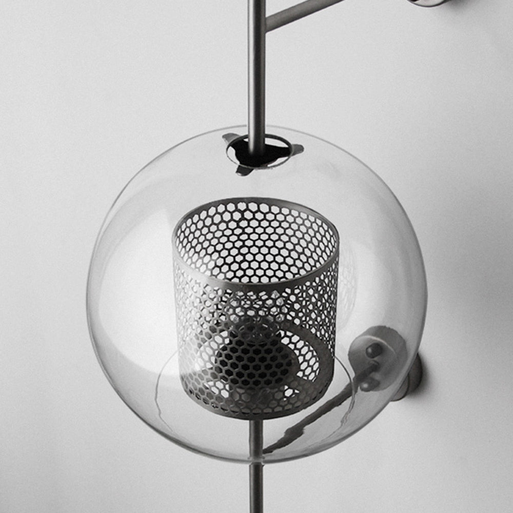 Kiri Industrial Classy Global Clear Glass Wall Lamp - Lamp Copper