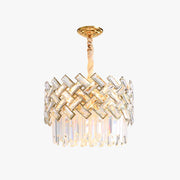 Kristy Luxury Gold Chandelier, Crystal & Metal - Lamp Copper