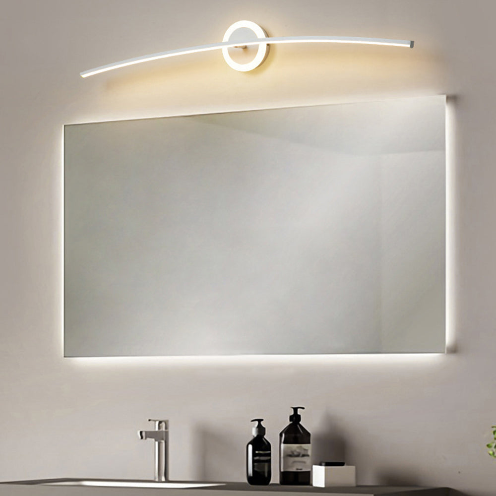 Arisha Modern Linear Metal Wall Lamp, White - Lamp Copper