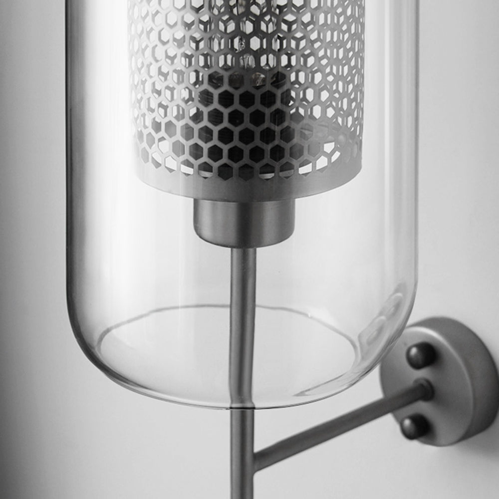 Kiri Industrial Classy Global Clear Glass Wall Lamp - Lamp Copper