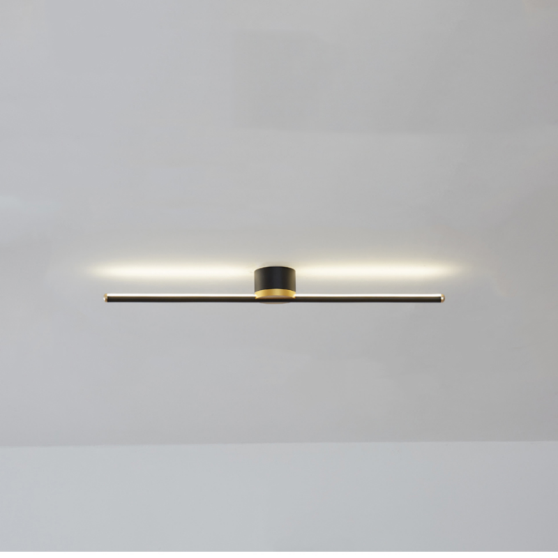 Erix Linear Flush Mount Ceiling Light - Lamp Copper