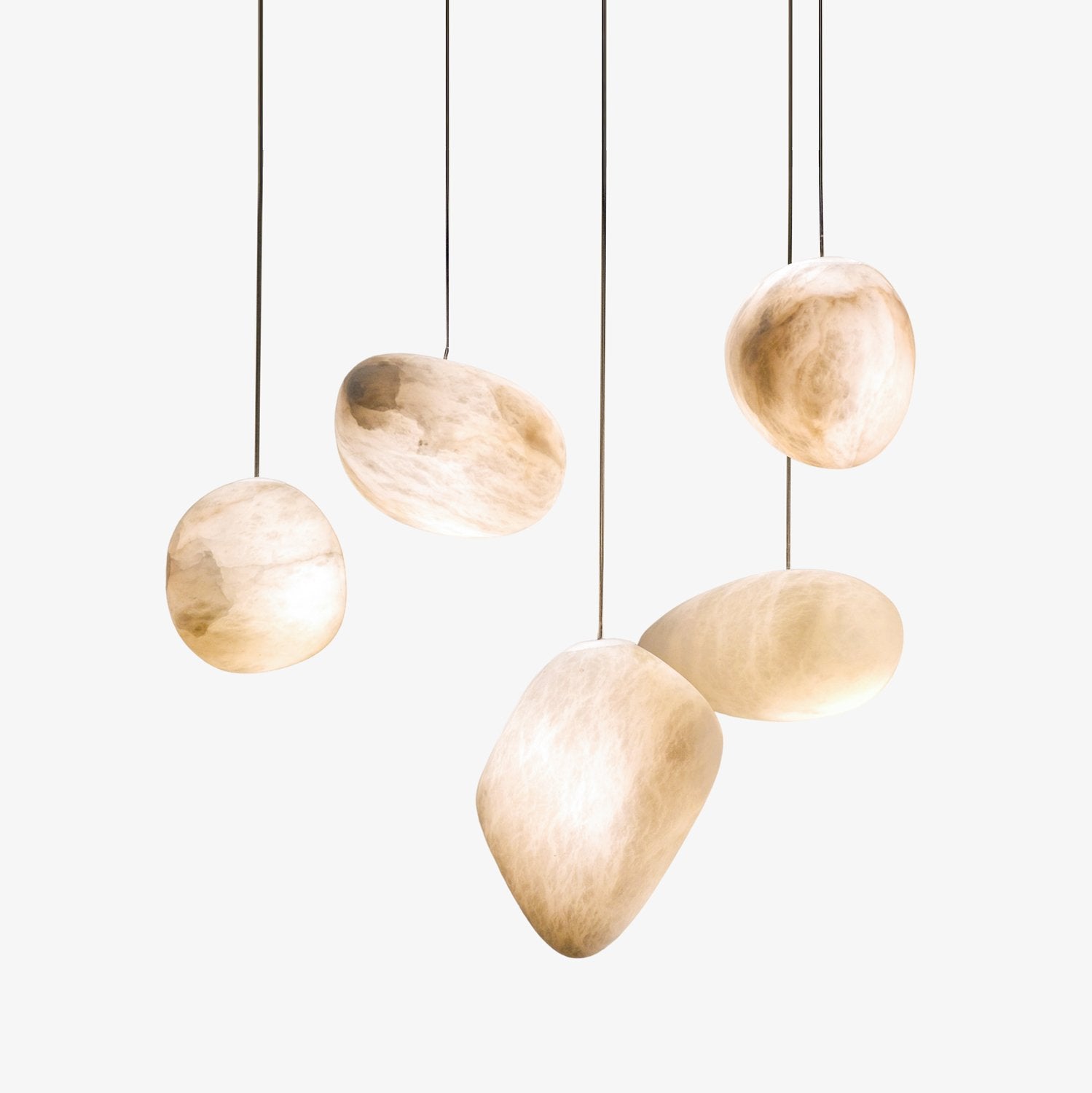 Nerida Alabaster Pendant Light - Lamp Copper