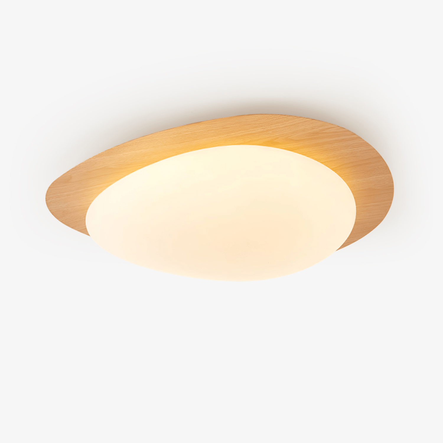 Quisti Pebble Walnut Ceiling Light - Lamp Copper