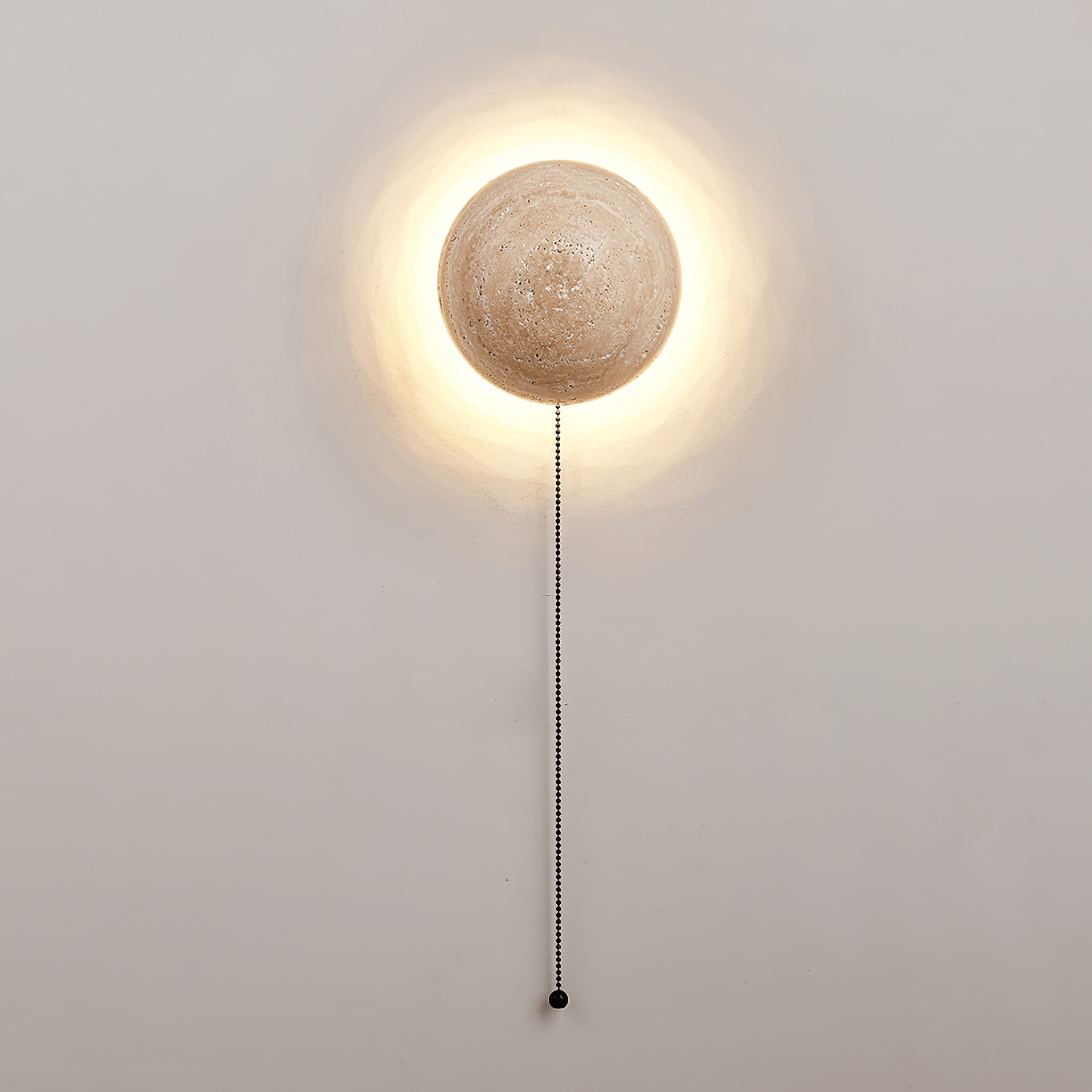 Nyvarion Minimalist Travertine Wall Light - Lamp Copper