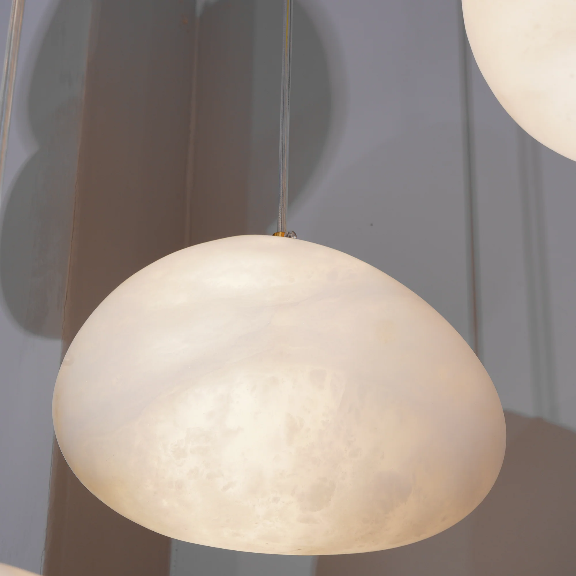 Nerida Alabaster Pendant Light - Lamp Copper