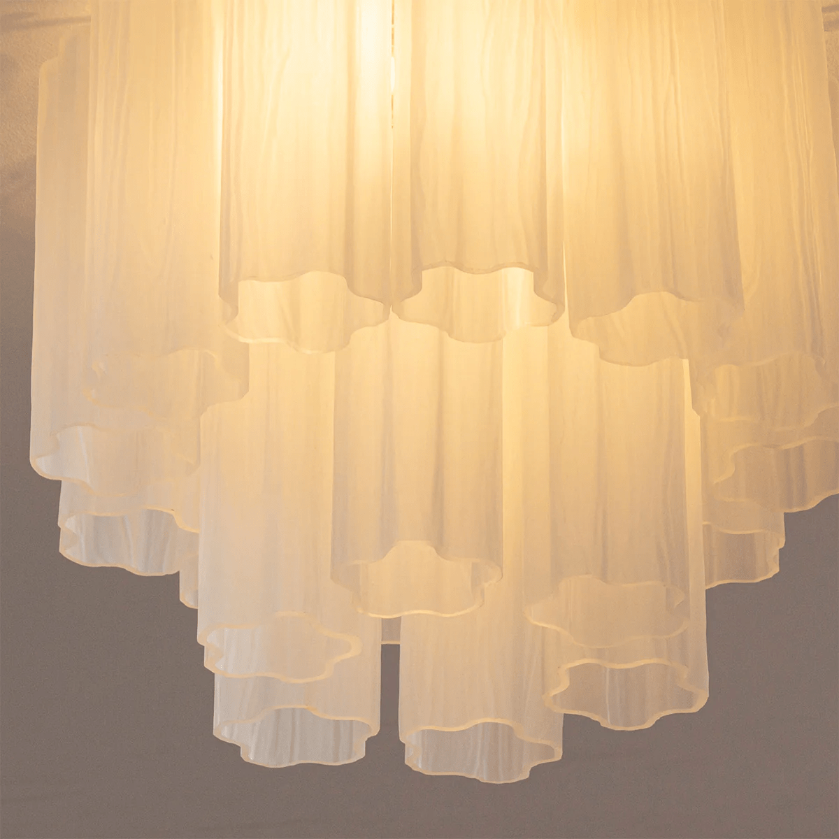 Aurora Ceiling Lamp Pink Waterfall Style - Lamp Copper
