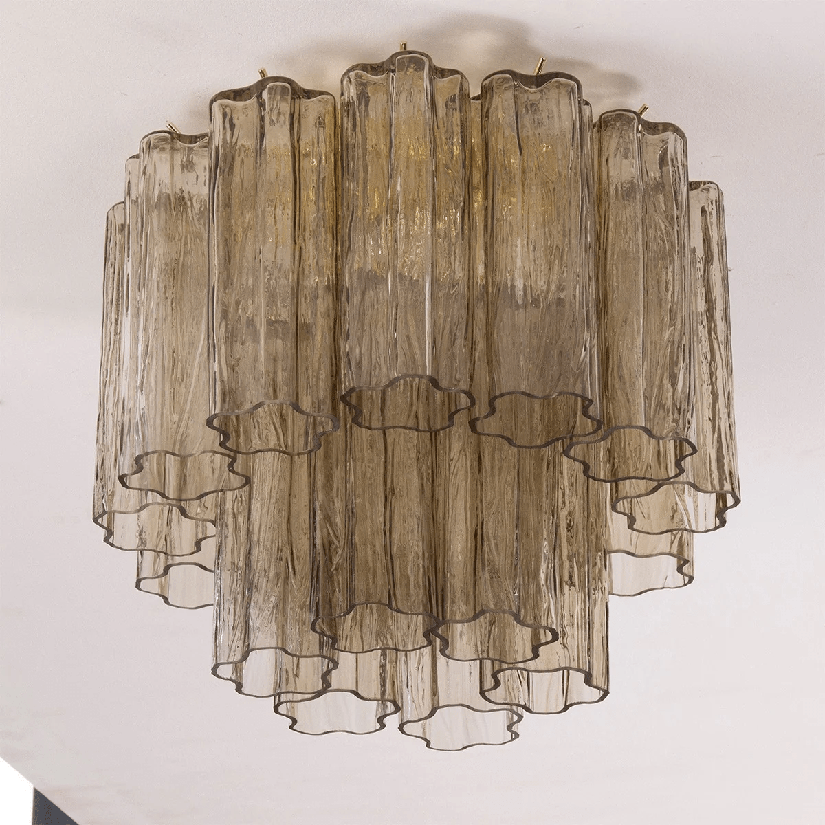 Aurora Ceiling Lamp Pink Waterfall Style - Lamp Copper