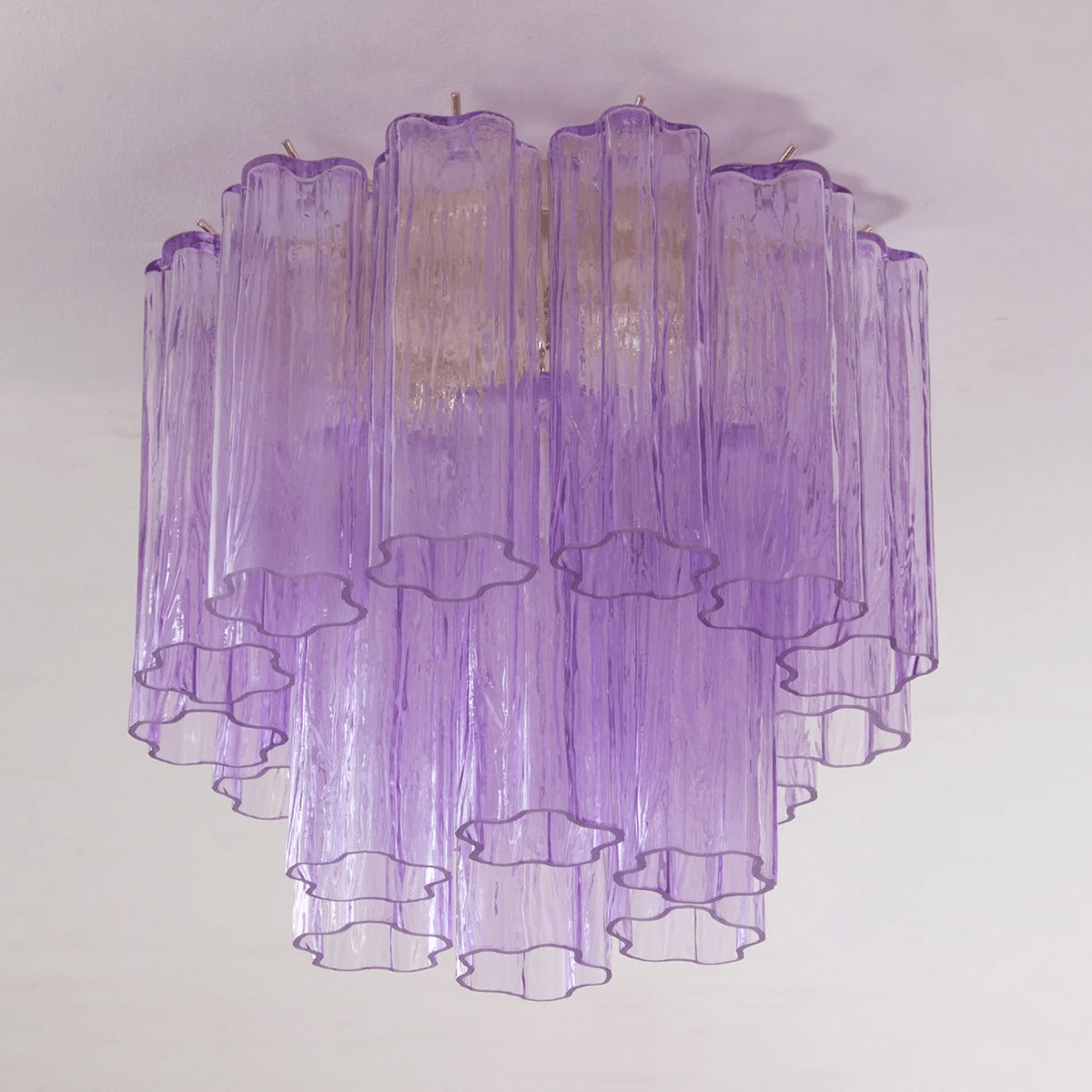 Aurora Ceiling Lamp Pink Waterfall Style - Lamp Copper