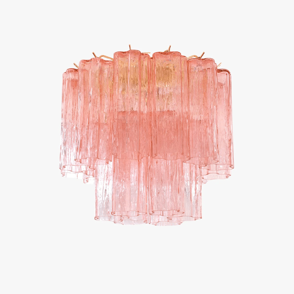 Aurora Ceiling Lamp Pink Waterfall Style - Lamp Copper