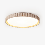 Ornorus Fluted Ring Travertine Ceiling Light - Lamp Copper