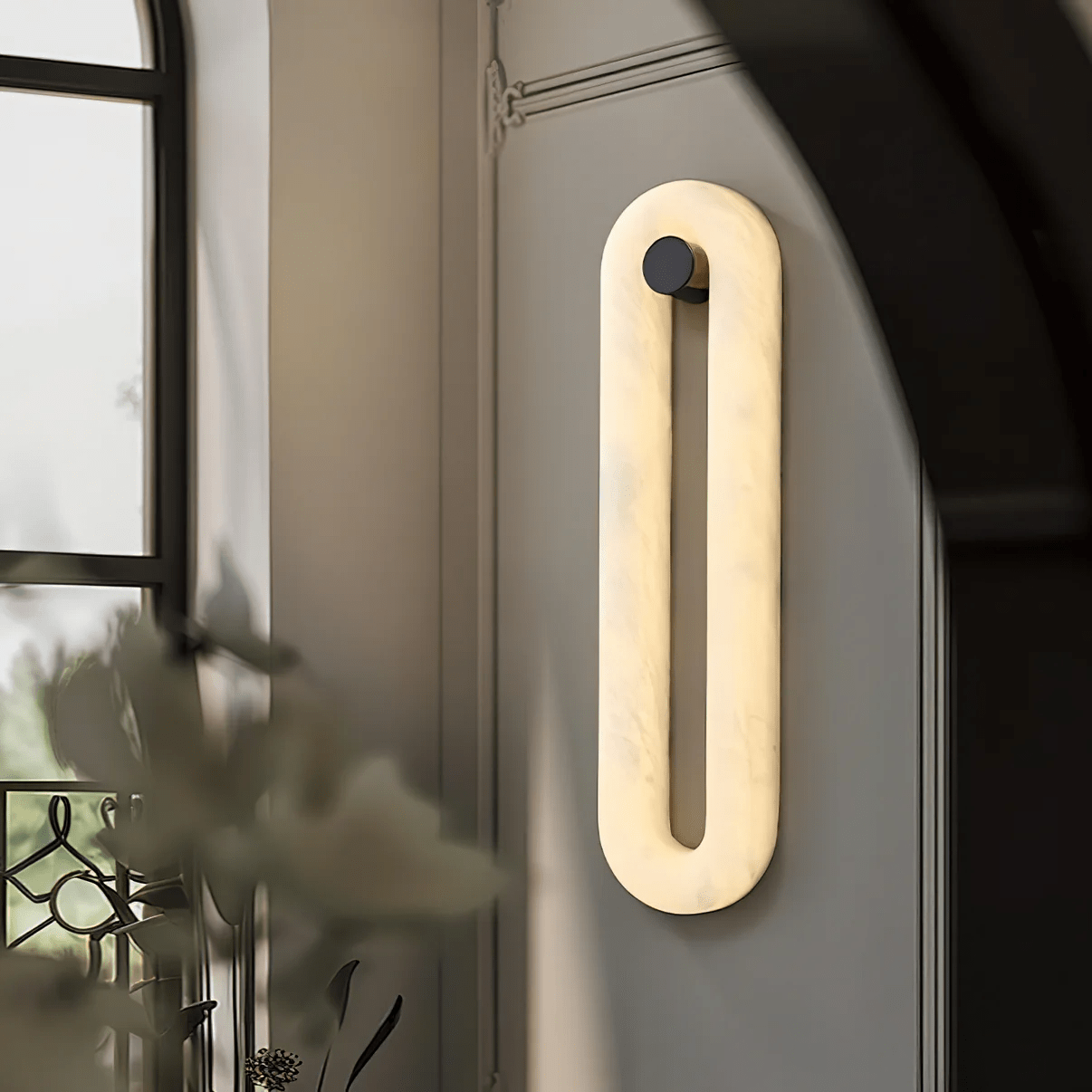Aurea Modern Alabaster Wall Light - Lamp Copper