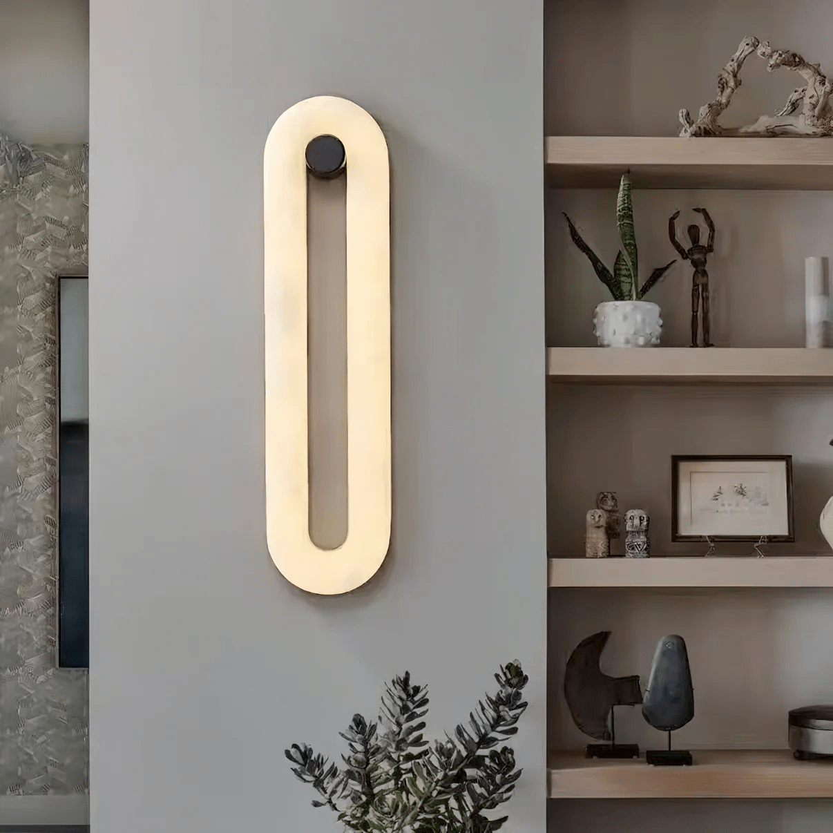 Aurea Modern Alabaster Wall Light - Lamp Copper
