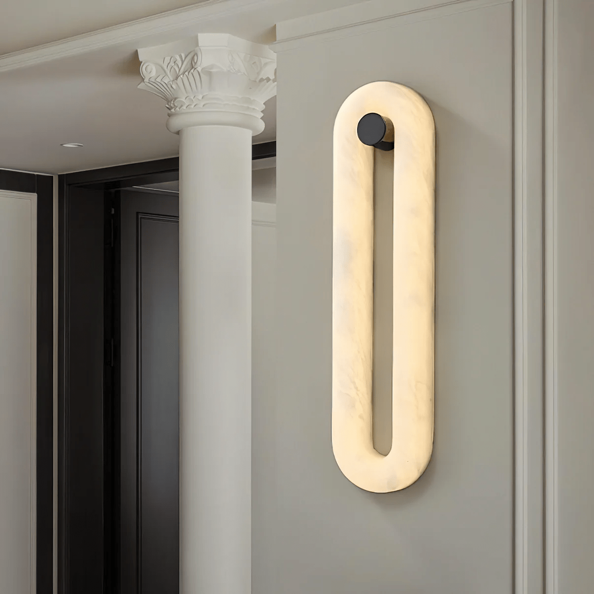 Aurea Modern Alabaster Wall Light - Lamp Copper