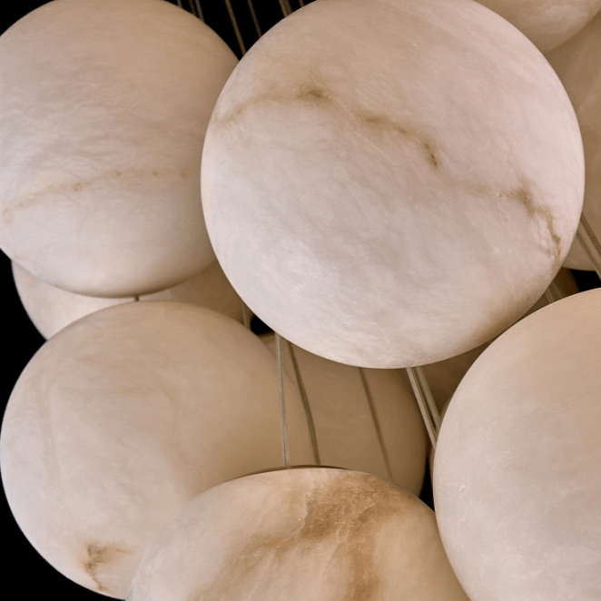Grapha Alabaster Pendant Light Chandelier - Lamp Copper
