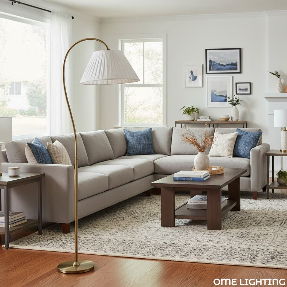 Grace Pleated Linen Shade Floor Lamp