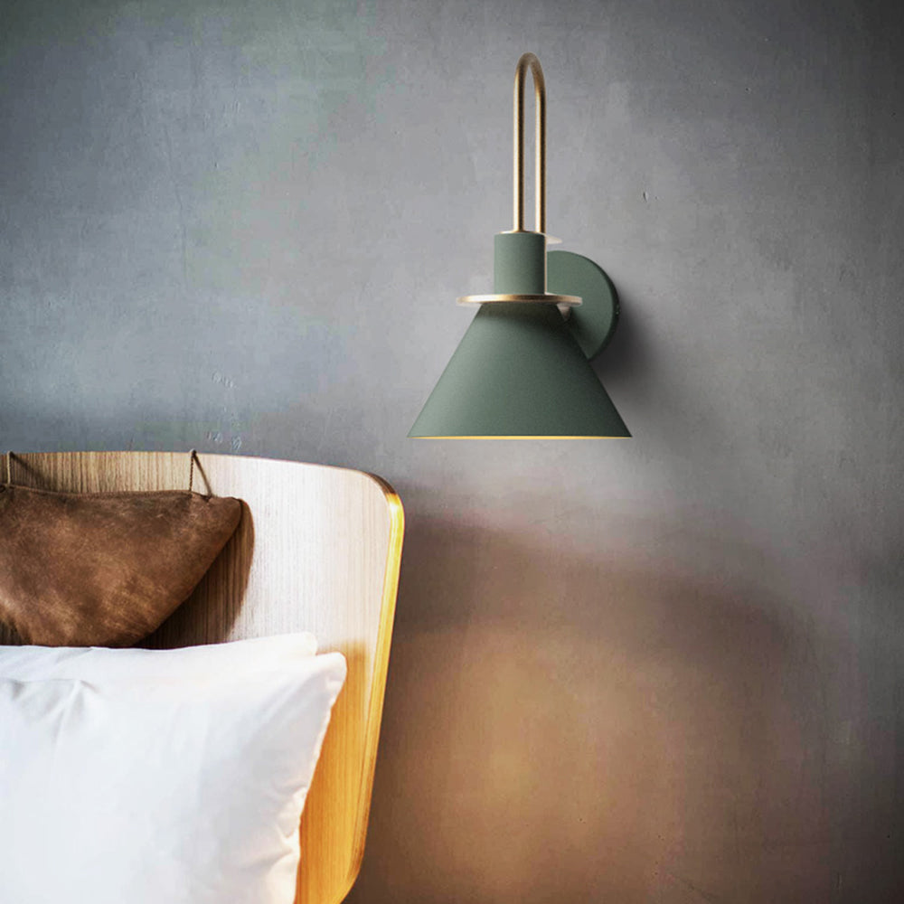 Valentina Vintage Horn Shape Metal Wall Lamp, Living room/Bedroom/Bathroom - Lamp Copper