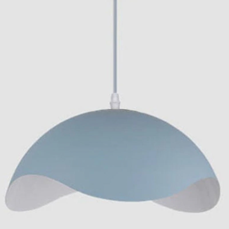 Valentina Colorful Shade Single Pendant Lights, Wood & Metal - Lamp Copper