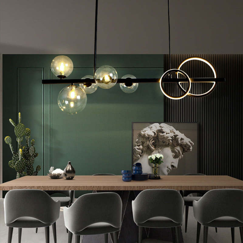 Arisha Pendant Light Bubble Circle Modern Black/Gold, Bedroom - Lamp Copper