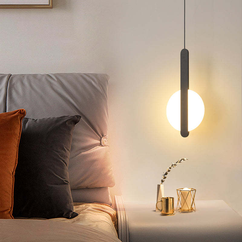 Doria Modern LED Pendant Light Black/White Metal Living Room - Lamp Copper
