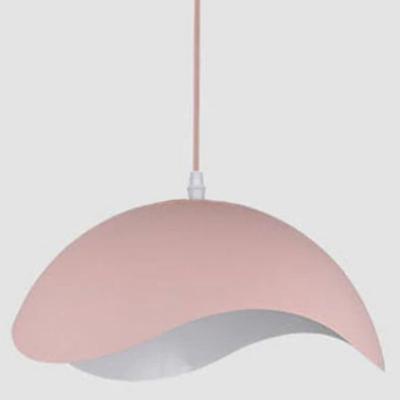 Valentina Colorful Shade Single Pendant Lights, Wood & Metal - Lamp Copper