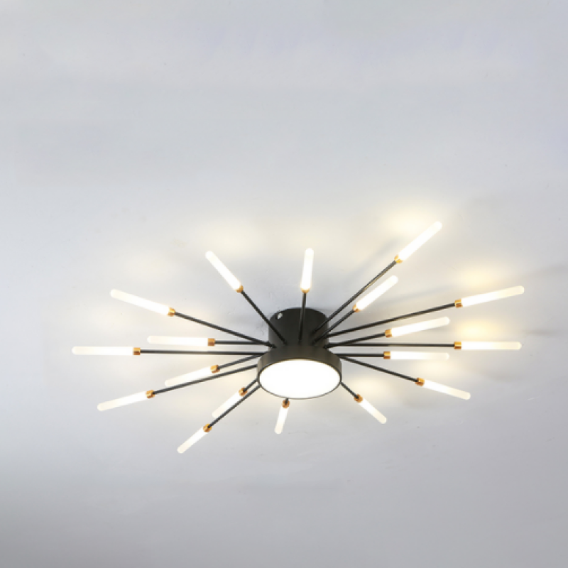 Wesley Modern Home Decoration Fireworks LED Ceiling Light - Lamp Copper
